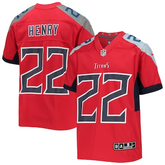 youth nike derrick henry red tennessee titans inverted team 